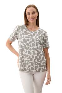 Arum print t-shirt  Khaki