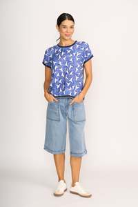 Tops: KNIT BACK, ROUND NECK TOP Flock Of Birds