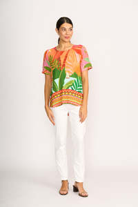 Tops: PLEAT BACK & CONTRAST TOP Sun-Kissed