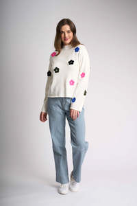 FUNNEL NECK JUMPER Snow Multi