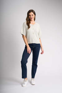 Foil: SOFT STRUCTURE CARDIGAN Oat