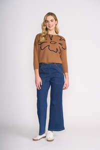 BLOOM TOP Chestnut True Navy
