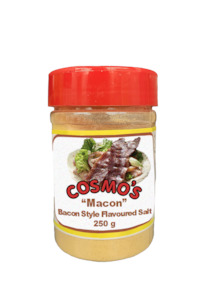 Cosmo's “Macon” Bacon Style Flavoured Salt Retail Shaker 250gm