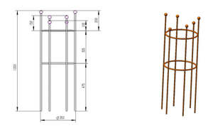 Tiny Anvil Corten Column Plant Support