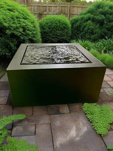 Steel Tiny Anvil: Tiny Anvil Water Feature - The Hanmer Table Top Single Black