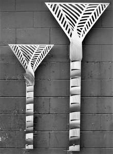 Steel Grounded Art: Grounded Art - Aluminium Nikau Palm Wall Art