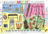 Learning Placemats – Musical Instruments – JAYZ International