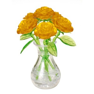 Products: Crystal Puzzle – Six Yellow Roses in Vase – JAYZ International