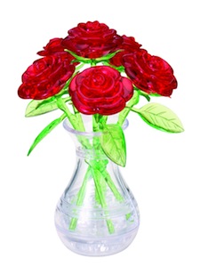 Products: Crystal Puzzle – Six Red Roses in Vase – JAYZ International