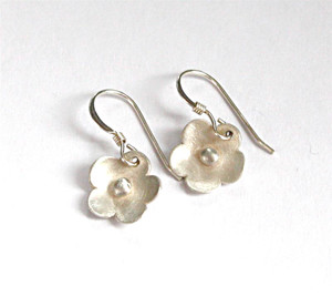 Pure Silver Little Flower Earrings