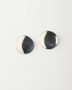 Dome Earrings, Silver