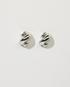 Terzo Earrings, Silver