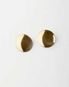 Gold: Dome Earrings, Gold