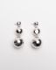 Flow Earrings, Long, Silver