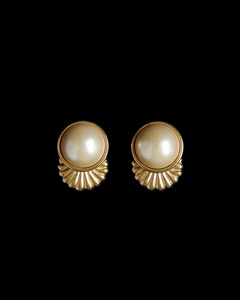 Vintage Pearl & Gold Earrings