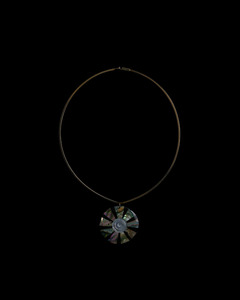 Vintage Abalone & Mother of Pearl Pendant Choker