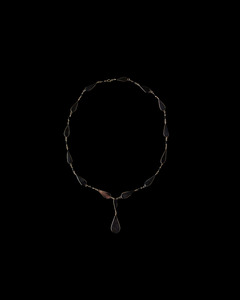 Vintage Brown Lip Shell Necklace