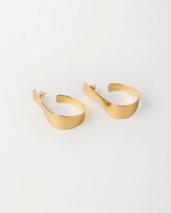 Curva Earrings, Gold