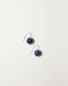 Rosette Drop Blue Lapis Earrings
