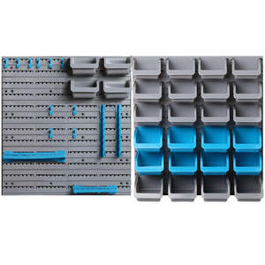 Storage Bin Rack: Giantz 44 Storage Bin Rack Wall Mounted Peg Board