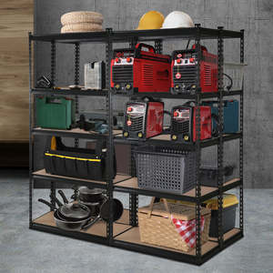 Garage Shelving: Giantz 4x1.8M Garage Shelving Warehouse Rack Pallet Racking Storage Shelve Black
