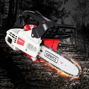 Chainsaw: Giantz 25cc Petrol Chainsaw 10" Bar E-Start Tree Pruning Chain Saw