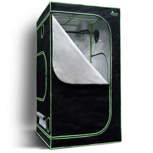 Green Fingers Grow Tent 100x100x200CM Hydroponics Kit Indoor Plant Room System