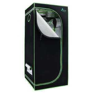 Green Fingers Grow Tent 70x70x160CM 1680D Hydroponics Kit Indoor Plant Room System