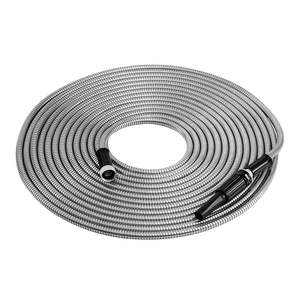 Garden Hose: Giantz Water Hose Stainless Steel 30M with Spray Nozzle