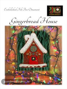 Kit: Embellished Felt Ornament - Gingerbread House