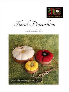 Kit: Floral Pincushion with wooden base