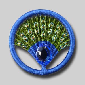 Digital: Lucky Peacock - Dorset Button Brooch