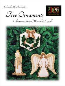 Coloured Metal Threads: Tree Ornaments - Coloured Metal Embroidery