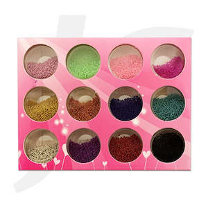 Nail Glitter 12 in 1 Red Box 44505 J85G05