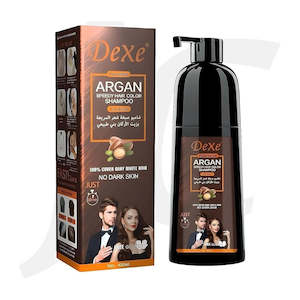 Shampoo Conditioner Treatment: Dexe Argan Speedy Hair Color Shampoo Dark Brown 420ml J14BDP**