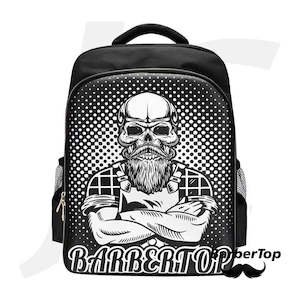 BarberTop Tool Bag Black White Skull Logo AT386 J27GKL