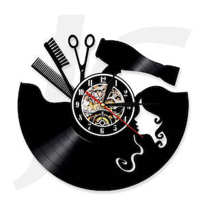 Book Poster Flag: Artist Clock Beauty Salon Woman 29x29cm J36BCA