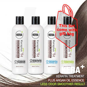 Keratin: JC Keraplus Keratin Treatment No.1234 Full Set With Gift Bag 280mlx4 J16GAB*