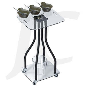 Salon Trolley Clear Acrylic Platform With Bowl and Brush T0146 J34THH