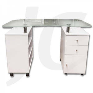 Trolley Chair Station Basin Table: Manicure Table Glass Surface M716 J34M76