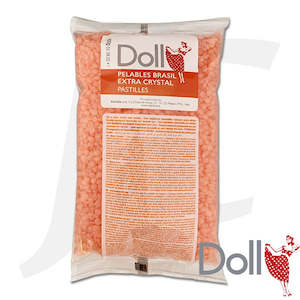 Doll Depilatory Wax Made In Italy: Doll Pelables Brasil Extra Crystal Pastilles Orange 800g Vegan J41DPO