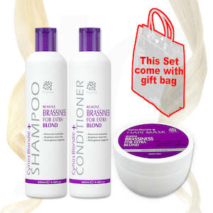 New Arrival: Cynos Blondie+ Purple Shampoo Conditioner Mask Set 280mlx2+250ml With Gift Bag J15 SCM*