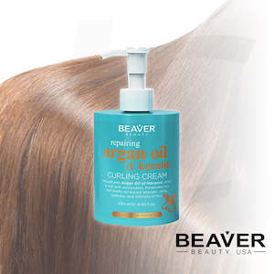 BEAVER Argan Oil & Keratin Curling Cream 250ml J14BAC*