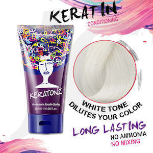 KERATONZ Semi-Permanent Hair Color White Tone Dilutes Your Color 180ml J11KWD*