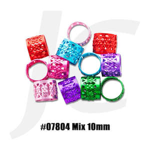 Beauty Town Aluminum Braiding Beads #07804 Mix 10mm J17AMX