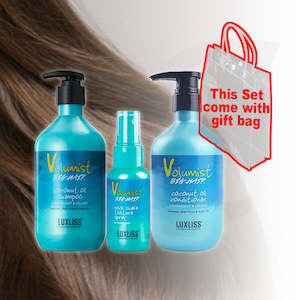 LUXLISS Volumist Gift Bag Set Shampoo Conditioner Spray 500mlx2+150ml J14SCT
