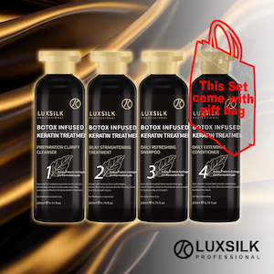 LUXSILK Keratin Botox Infused Basic Set With Gift Bag 1234 200mlx4 J16BSL*