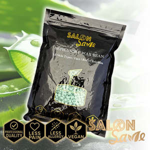 Wax Cartridge Bean Block Can: SALON Save Depilatory Wax Bean Aloe 500g J41RPD