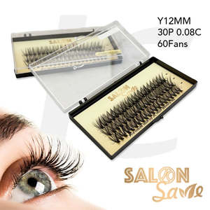 SALON Save Professional Fan Eyelash Extension Y12MM 30P 0.08C 60 Fans J71MBC