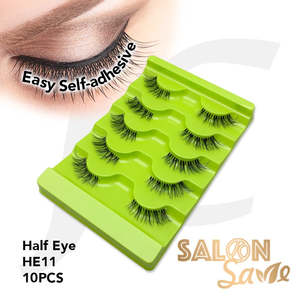 SALON Save Easy Self-adhesive Eyelash Half Eye HE11 10pcs J72CPS*
